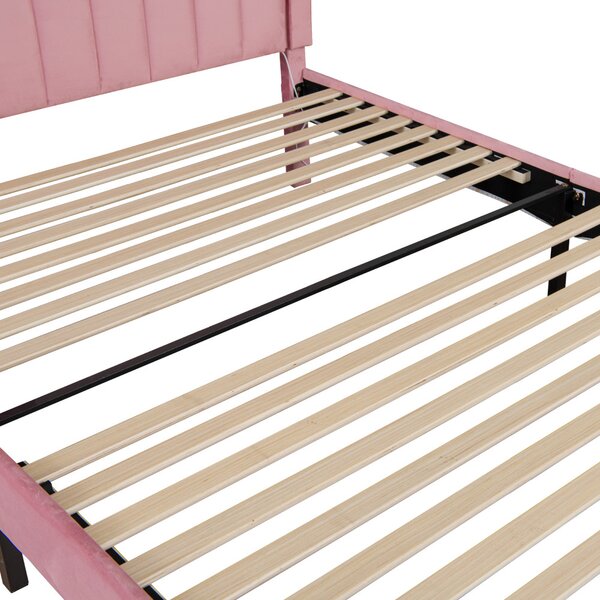 Jednolůžková postel 90 cm Reinsercion 1 (růžová) (s roštem)