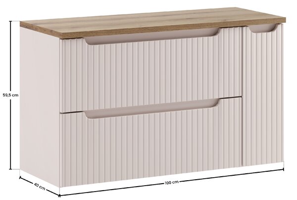 Comad Koupelnová skříňka pod deskové umyvadlo Nova Cashmere 100 kašmír