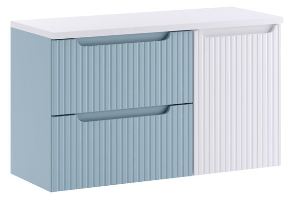 Comad Koupelnová skříňka pod deskové umyvadlo s košem na prádlo Nova Denim/Nova White 100 denim/bílá