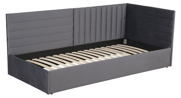Jednolůžková postel 90 cm Motriz 1 (šedá) (s roštem)