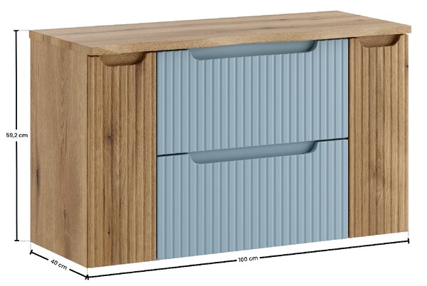 Comad Koupelnová skříňka pod deskové umyvadlo Nova Denim 100 denim/dub coast evoke