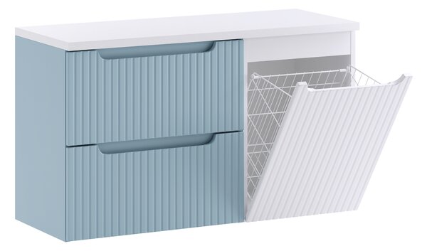 Comad Koupelnová skříňka pod deskové umyvadlo s košem na prádlo Nova Denim/Nova White 100 denim/bílá