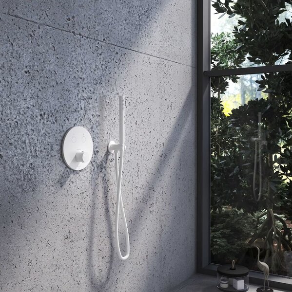 Kronenbach Smart Push vanová baterie pod omítku s termostatem bílá 19044002WM