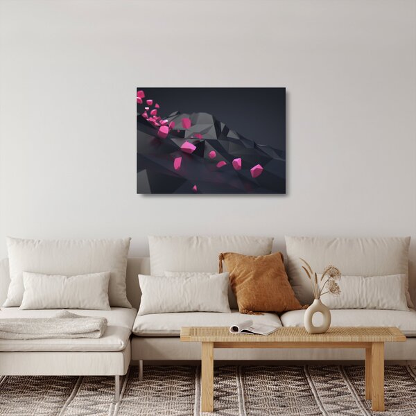Skleněný obraz 3D abstrakce (70x50 cm)