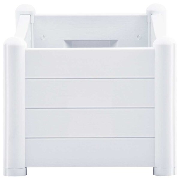 Vyvýšený záhon PP bílý 100 x 43 x 35 cm 313975