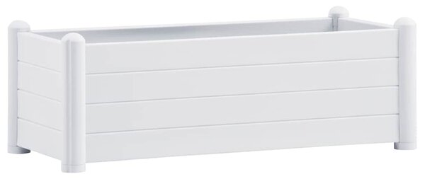 Vyvýšený záhon PP bílý 100 x 43 x 35 cm 313975
