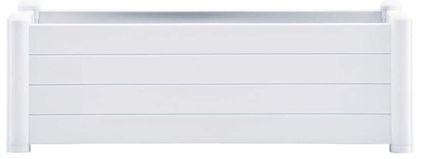 Vyvýšený záhon PP bílý 100 x 43 x 35 cm 313975