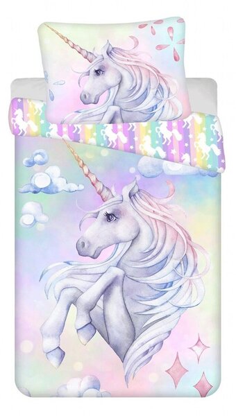 Povlečení fototisk Unicorn Pastel Rainbow 140x200, 70x90 cm