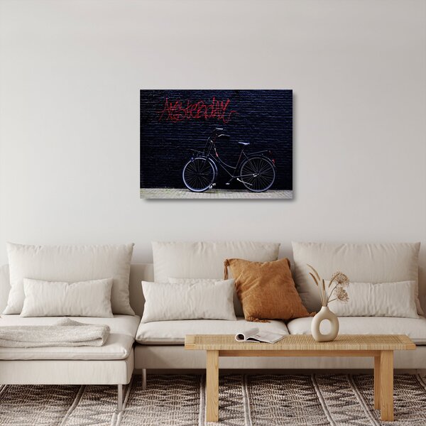 Skleněný obraz kola v Amsterdamu (70x50 cm)