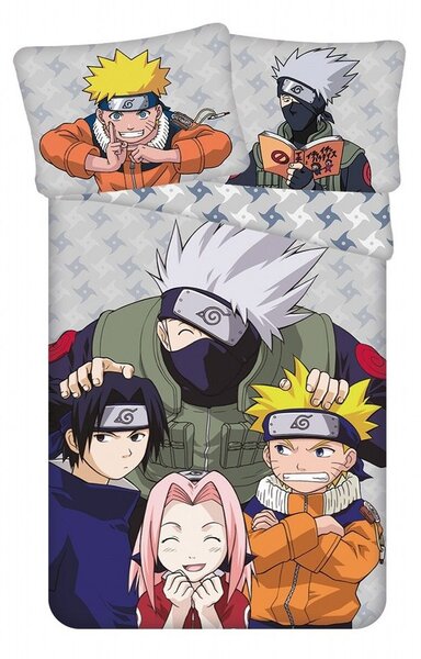 Povlečení Naruto Grey 140x200, 70x90 cm