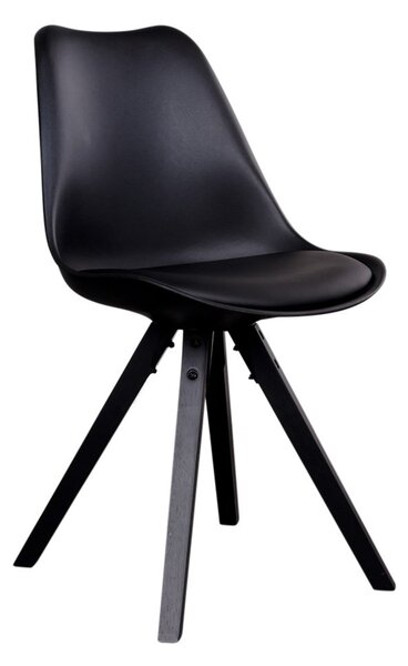 House Nordic Jídelní židle, černá s černými nohami (Černá)