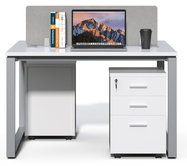Kancelářská sestava 2 osoby Houseland Prime Max 01 120 cm bílá