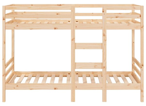 Patrová postel bez matrace 90 x 190 cm masivní borové dřevo 3139839