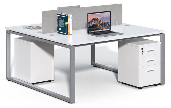 Kancelářská sestava 2 osoby Houseland Prime Max 01 160 cm bílá