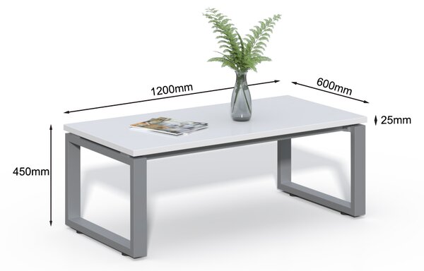 Kancelářský konferenční stolek Houseland Prime Home 01 120 cm bílý