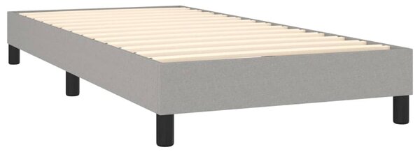 Box spring postel s matrací světle šedá 80 x 200 cm textil 3139849