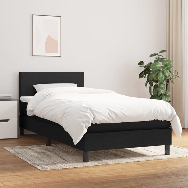 Box spring postel s matrací černá 80 x 200 cm textil 3139851