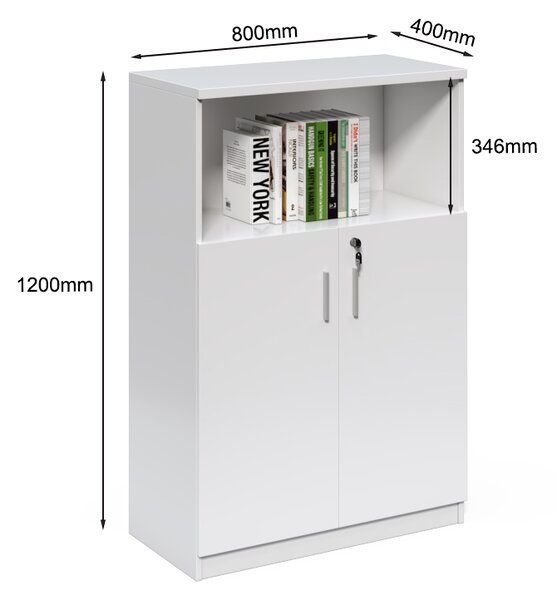 Kancelářská skříňka Houseland Prime Air 01 80 cm bílá