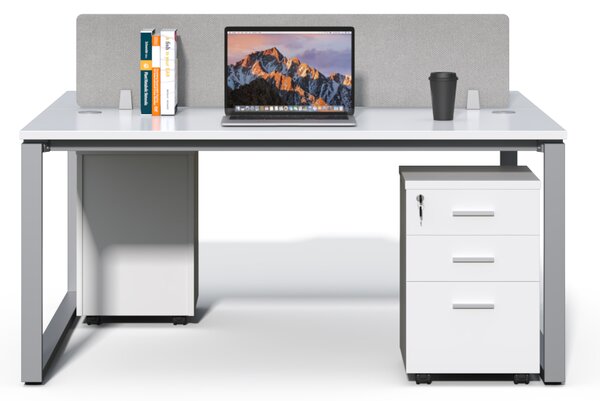 Kancelářská sestava 2 osoby Houseland Prime Max 01 160 cm bílá
