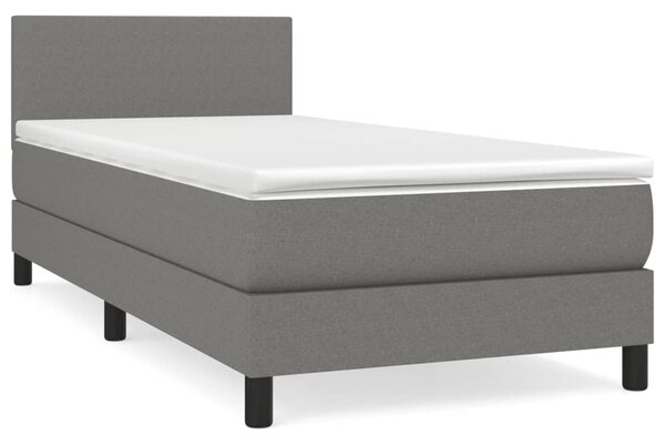Box spring postel s matrací tmavě šedá 80 x 200 cm textil 3139850