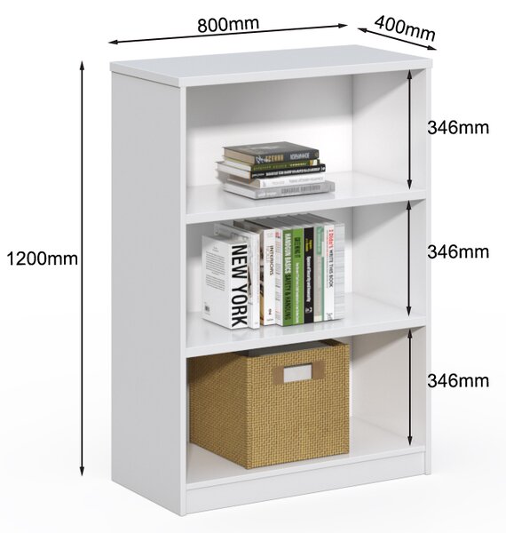 Kancelářský regál Houseland Prime Air 02 80 cm bílý
