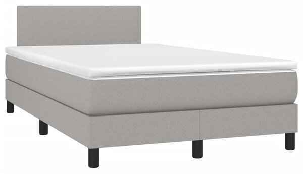 Box spring postel s matrací světle šedá 120 x 200 cm textil 3139881
