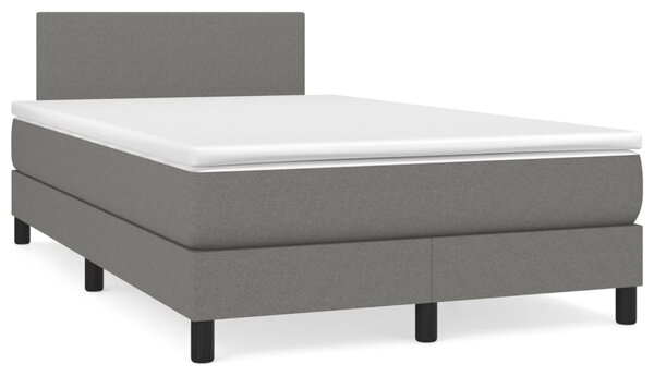 Box spring postel s matrací tmavě šedá 120x200 cm textil 3139882