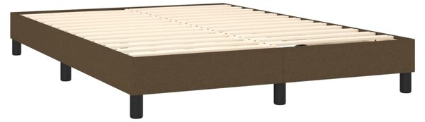 Box spring postel s matrací tmavě hnědá 140x190 cm textil 3140052