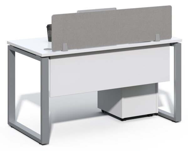 Kancelářský stůl s kontejnerem Houseland Prime Max 01 140 cm bílý