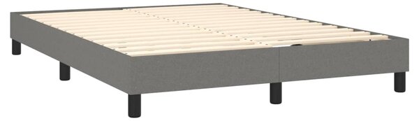 Box spring postel s matrací tmavě šedá 140x200 cm textil 3139898