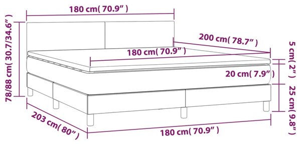 Box spring postel s matrací cappuccino 180 x 200 cm umělá kůže 3141022