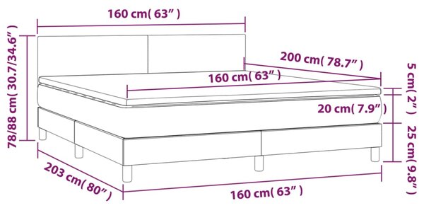 Box spring postel s matrací krémová 160x200 cm umělá kůže 3141013