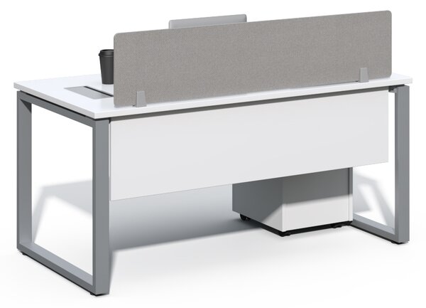 Kancelářský stůl s kontejnerem Houseland Prime Max 01 160 cm bílý