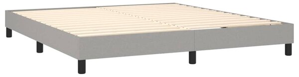 Box spring postel s matrací světle šedá 180 x 200 cm textil 3139993