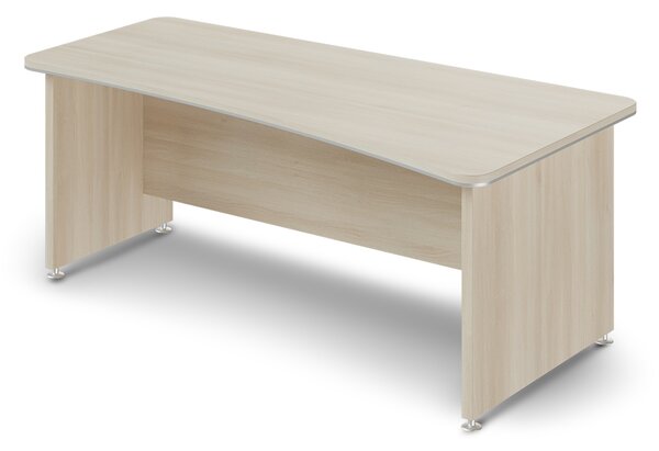 Ergonomický stůl TopOffice 200 x 100 cm, pravý, akát světlý
