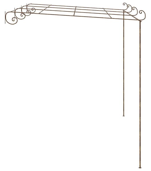 Zahradní pergola hnědá s patinou 4 x 3 x 2,5 m železná 313998