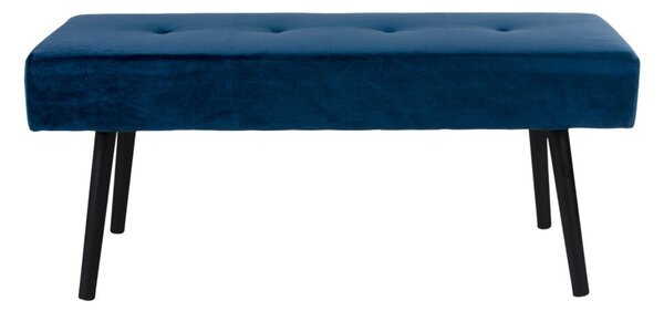 Sametová lavice Skroll tmavě modrá