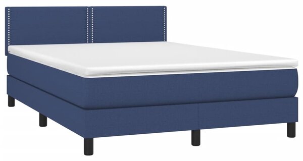 Box spring postel s matrací modrá 140x190 cm textil 3139975