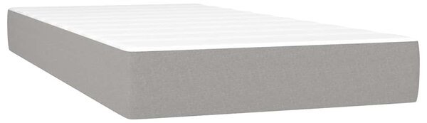 Box spring postel s matrací světle šedá 120x190 cm textil 3270397