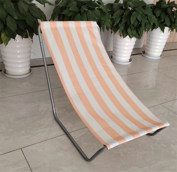 Skládací plážové lehátko SAND, oranžové pruhy