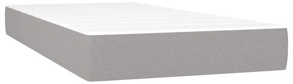 Box spring postel s matrací světle šedá 120x190 cm textil 3270411
