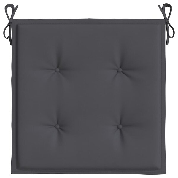 Podušky na zahradní židli 4 ks antracitové 50x50x3 cm oxford 314038
