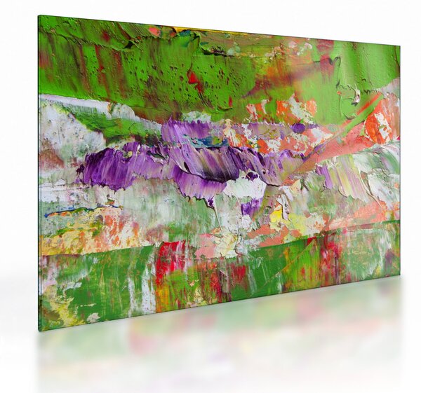 Skleněný obraz abstrakce - malba (70x50 cm)
