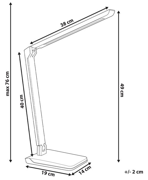 LED stolní lampa PICTOR se stmívačem Stříbrná