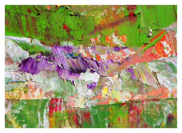 Skleněný obraz abstrakce - malba (70x50 cm)
