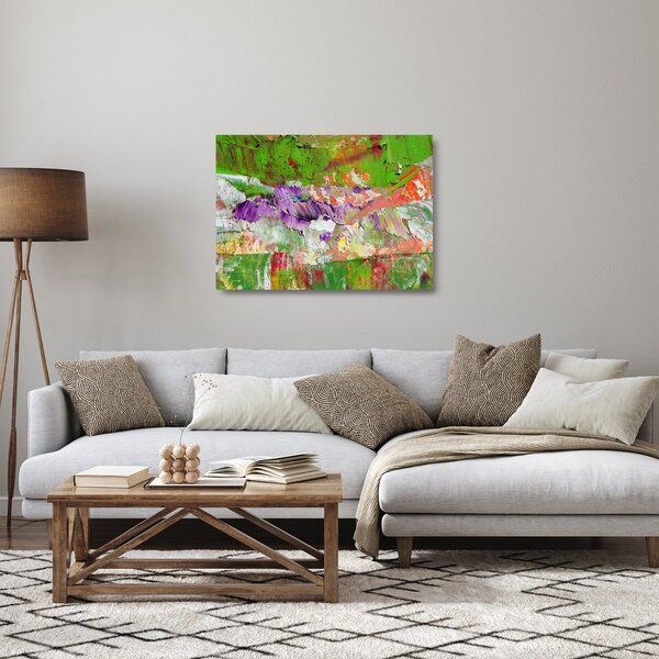 Skleněný obraz abstrakce - malba (70x50 cm)