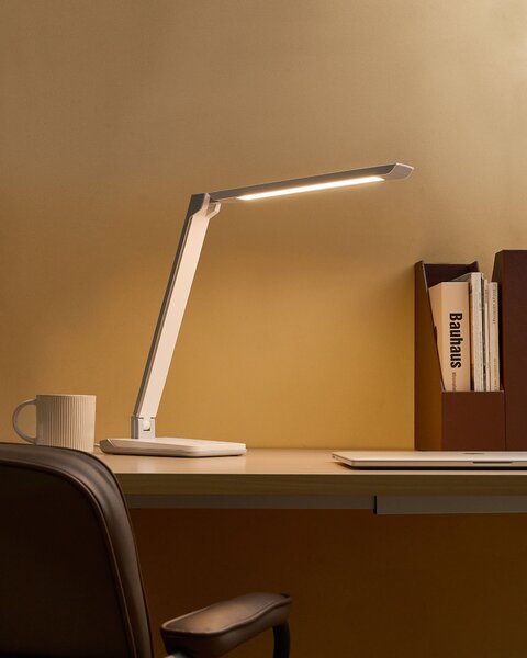 LED stolní lampa PICTOR se stmívačem Bílá