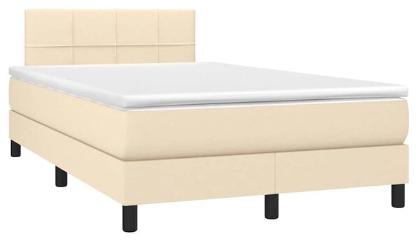 Box spring postel s matrací krémová 120x200 cm textil 3140046