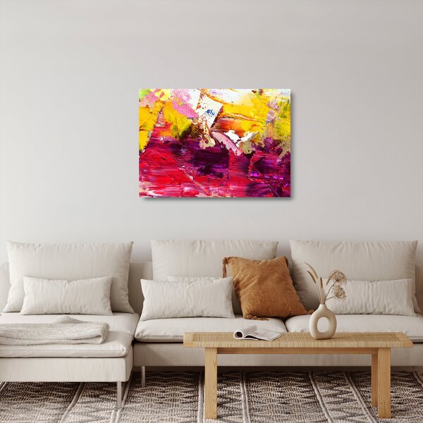Skleněný obraz abstrakce - malba (70x50 cm)