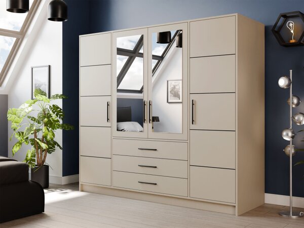 Šatní skříň Lily D4, Barva: grafit, Nástavec: Ano 5903211157196